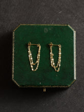 9K Solid Gold Nova Chain Drop Earrings - CAMELLIA Single